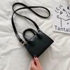 PU Leather Small Square Bag Minimalist Women's Crossbody Bag Mini Handbag  Literary Crowds
