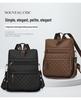 2026 Retro Korean Style Women's Double Shoulder Embroidery Backpack - Large Capacity Multi-Pocket Travel Bag