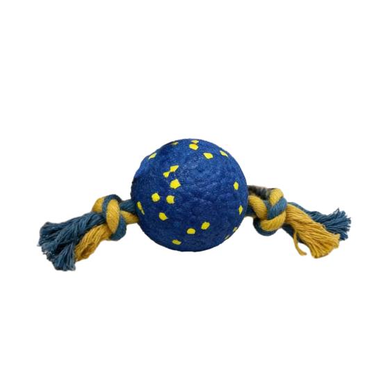 Dog Ball Chew Toy Teeth Cleaning Toy Interactive Rope Knot Tug-of-War Toy for Small to Large Dogs Fetch Training