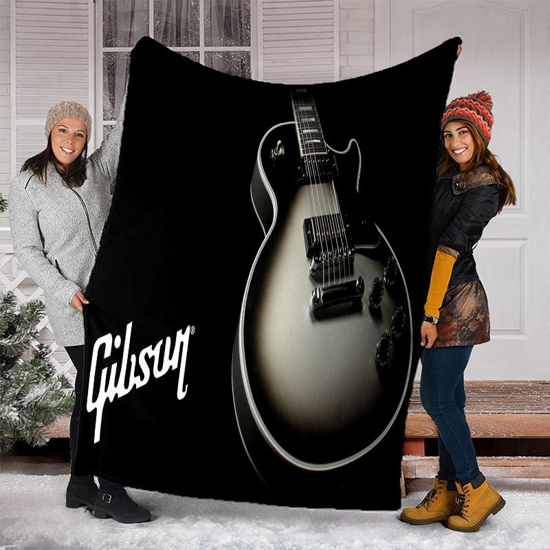 Guitar Print Blanket Soft Comfortable All Seasons Suitable Sofa Office Nap Travel Birthday Gift Christmas Present