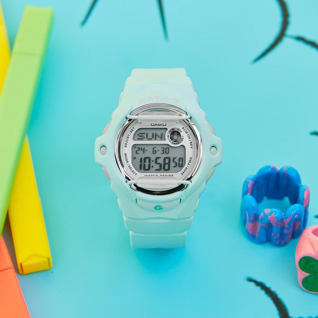 Casio Women's Baby G Watch 039 Light Mint BG169R-3 46mm Resin
