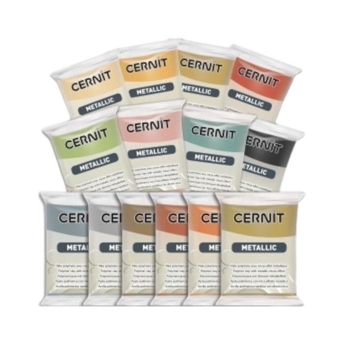 Modelliermasse - Cernit - Silber - 56g - Metallic - Ofenhärtend