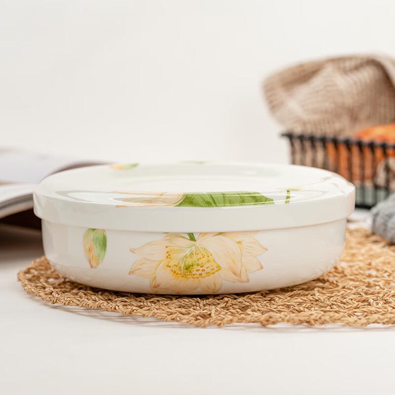 Tangshan Bone China 7-inch Deep Dish with Lid