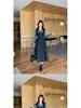 Plus Size Plaid Two-Piece Look Dress - Spring 2026 Slimming Long-Sleeved Waist-Cinched Skirt for Women