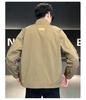 Men's Casual Fashion Stand Collar Cotton-Padded Jacket for Autumn and Winter