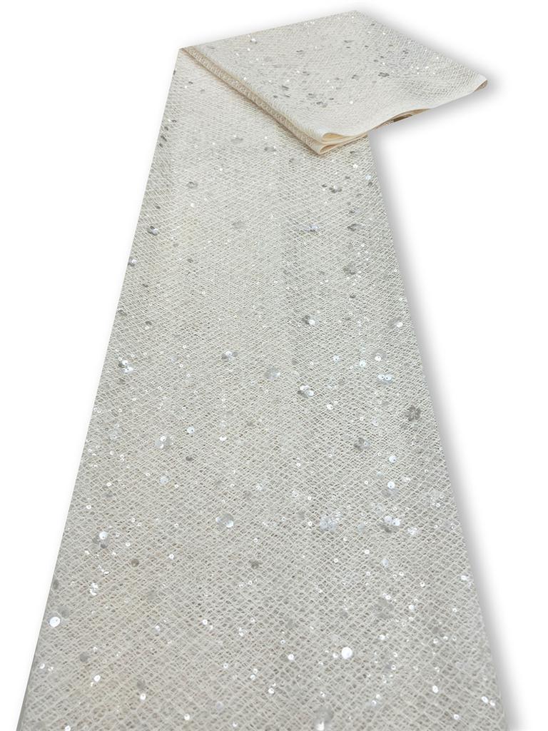 130cm X 1/3/5yard Mesh Embroidery Sequin Fabric Transparent Netting for DIY Women's Dress Formal Gownperformance Outfit Fabric