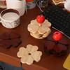 Heat-insulating Table Coaster Four-leaf Shaped Cup Pad Practical Table Mats  for Home