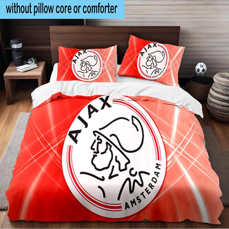 Kühner Ajax Amsterdam Spirit 3-teiliges Bettwäsche-Set mit Aufdruck, Enthält einen Bettbezug und zwei Kissenbezüge für Schlafzimmer, Studentenwohnheim, Geeignet für alle Jahreszeiten