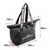 [DRESS] Waterproof Tote Bag, 65L/Black, Ideal for Fishing, Disaster Preparedness, Camping, and More. Features a large storage capacity, water repellen