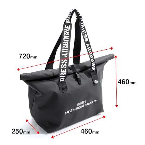[DRESS] Waterproof Tote Bag, 65L/Black, Ideal for Fishing, Disaster Preparedness, Camping, and More. Features a large storage capacity, water repellen