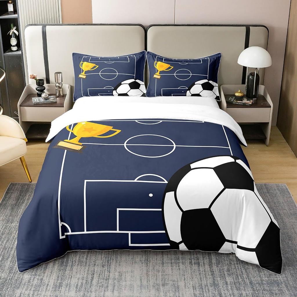 Trophy Duvet Cover Sets For Teens Kids Queen Size Quilt Covers Lightweight Down Room Decor 2 Pillowcases 1 Duvet Cover No Quilt