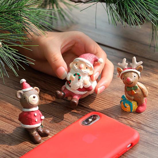 Kreslená opice Santa los Pryskyřičná ozdoba Figurka Vánoční dekorace Dětská hračka