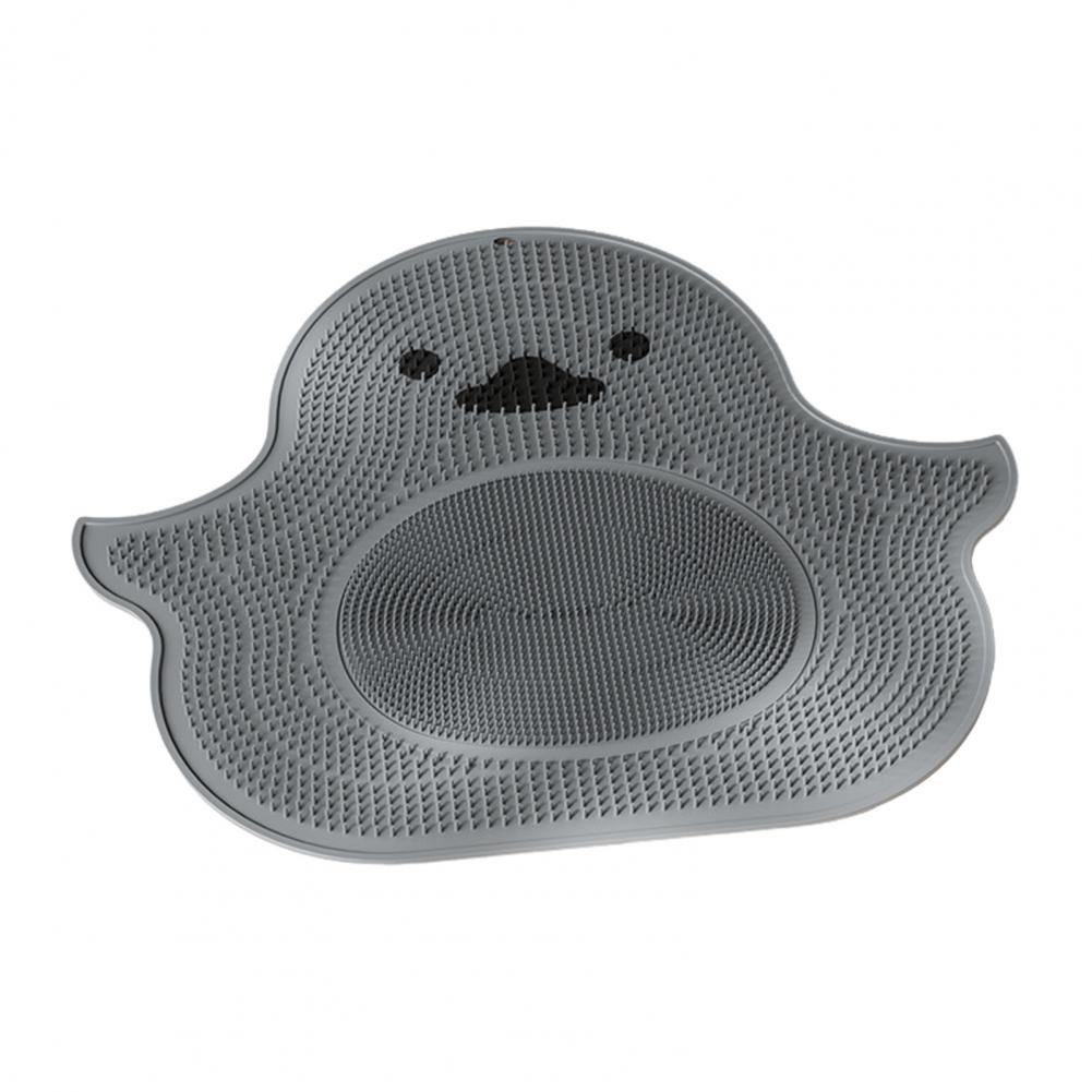 Foot Rub Mat Little Yellow Duck Design Silicone Foot Mat Anti-Slip Suction Cup Bottom Dead Skin Remover Bath Pad