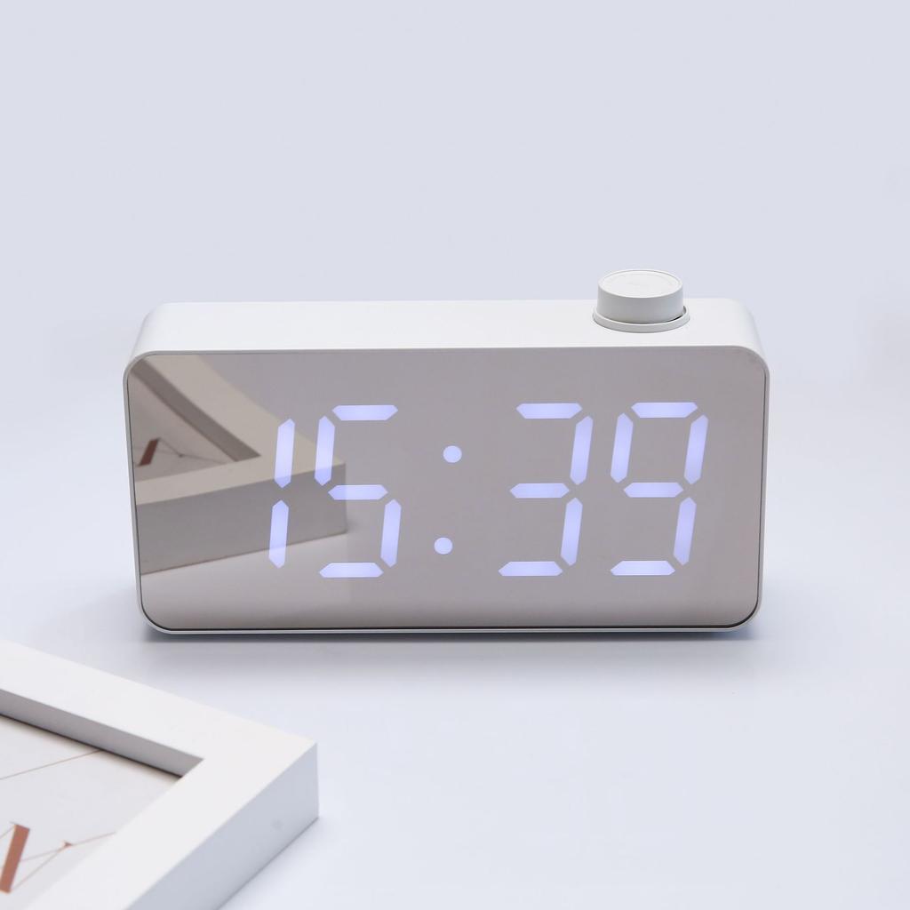 Electronic Clock Mirror Clock Electronic Digital Clock New Digital Mirror Clock Creative Knob Alarm Clock