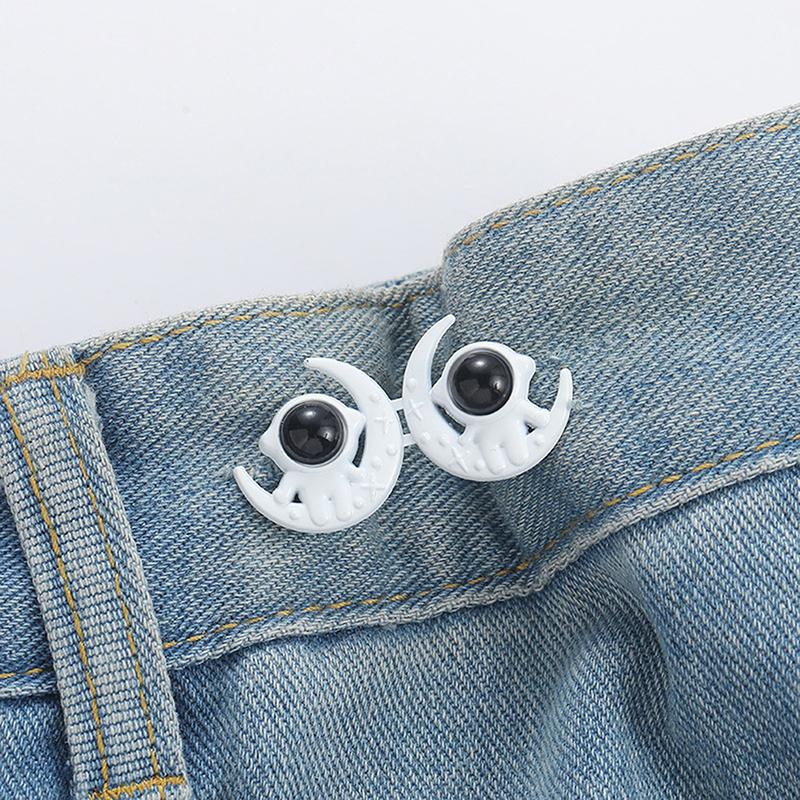 Yaratıcı Çıkarılabilir Astronot Bel Tokası Pantolon Dikiş Gerektirmez Ayarlanabilir Bel Tokası Kot Etek Bel Sıkıştırma Aletleri
