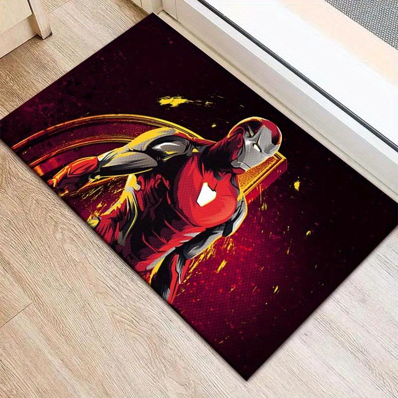 

1pc Iron Man Pattern Area Rug Soft Flannel Floor Mat for Living Room, Bedroom, Sofa Coffee Table Floor Mat, Machine Washable 60cm by 90cm