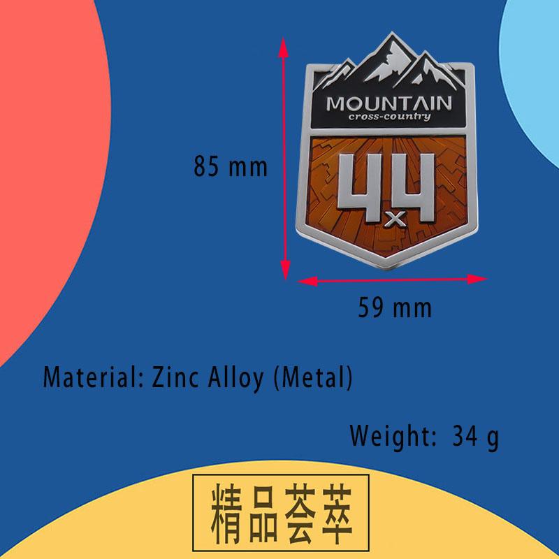 3D Car Styling 4X4 Mountain Cross Country 4WD for Car Fender Side trunk Nameplate Decal Emblem Badge Sticker