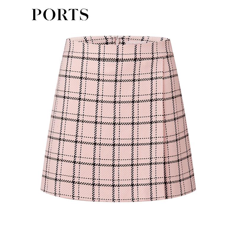 PORTS Women's Pink Plaid Casual Shorts