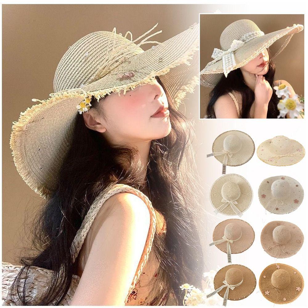 Big Brim Straw Hat Lightweight Sun Block Hat Fashion Beach Hat for Women