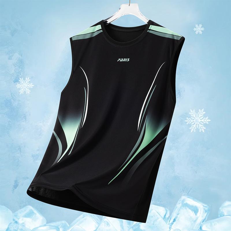 Pánská vesta Pánské letní prodyšné tištěné rychleschnoucí ležérní sportovní volné topy pro muže