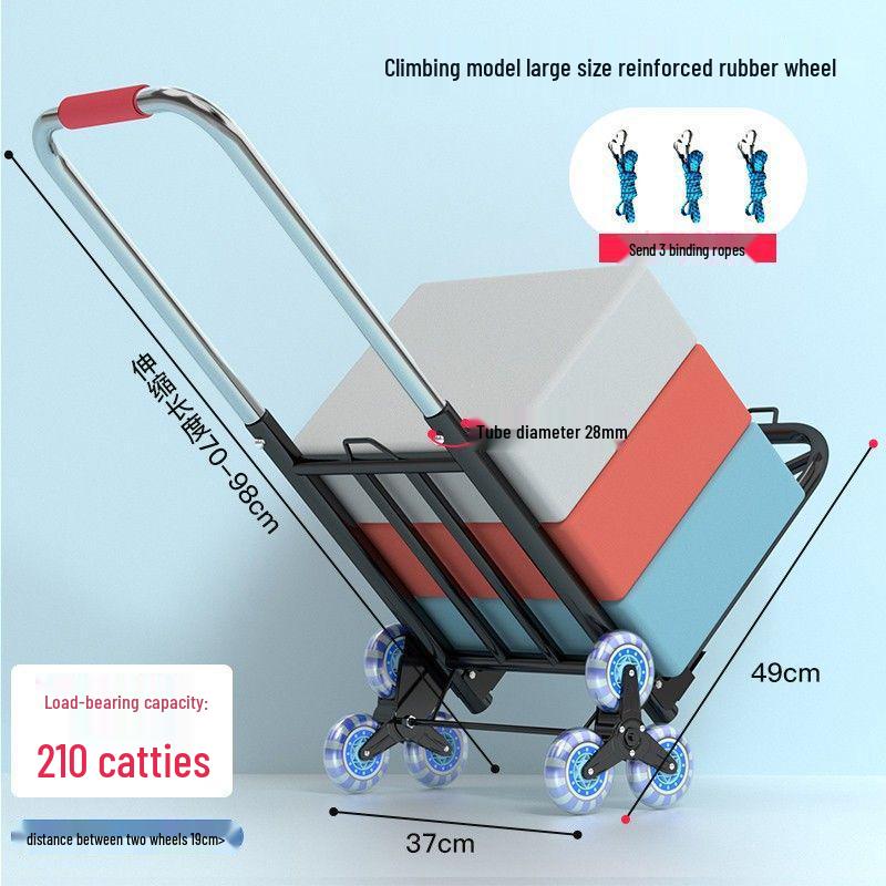 Foldable Handcart for Shopping and Luggage Transport