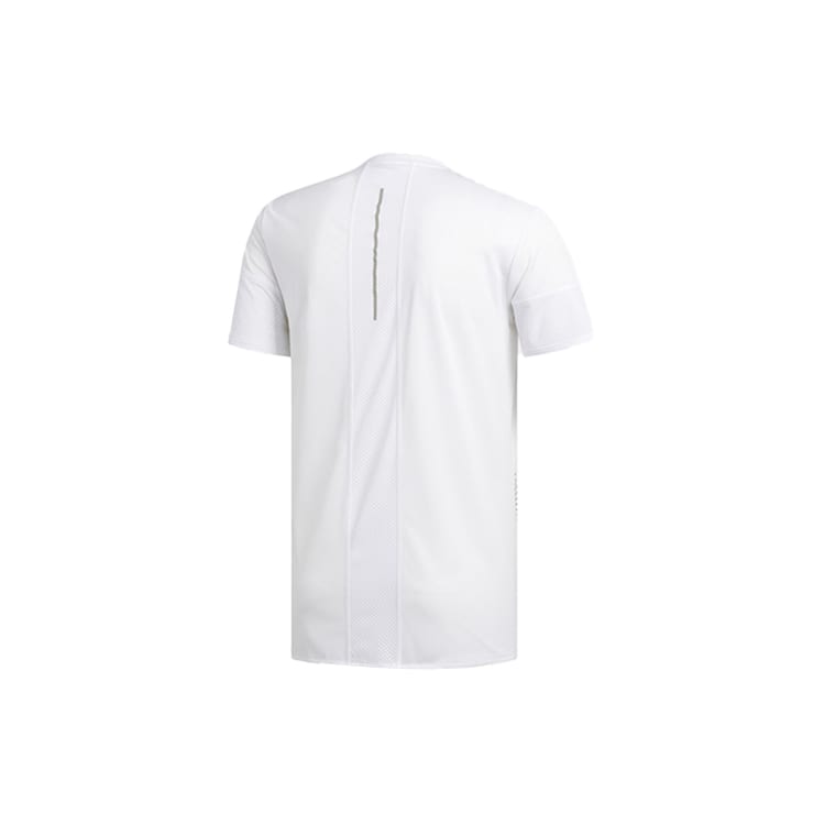 adidas T Shirts Men's White Crew Neck Moderate Straight Fit EI6325