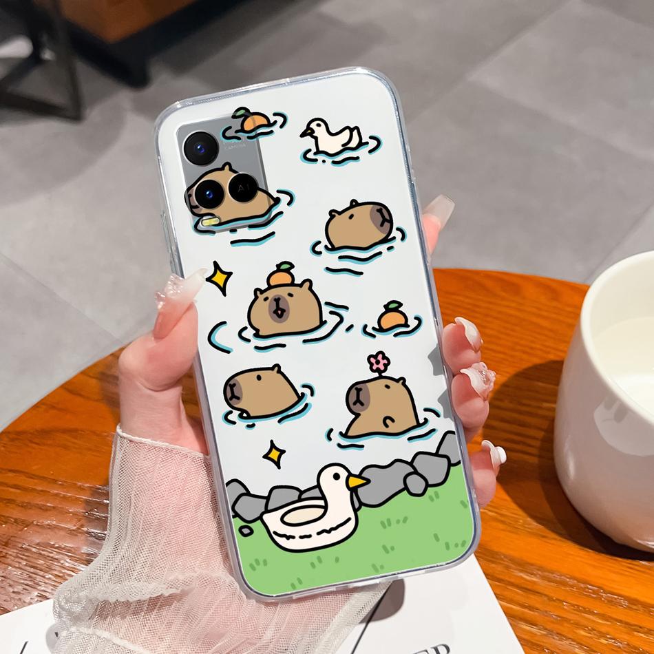 For Vivo Y21 Y21S Y21T Y21A Y21E Y21G Phone Case Painted Flowers Soft Clear TPU Silicone Funda For Vivo Y 21 Lightweight Bumper