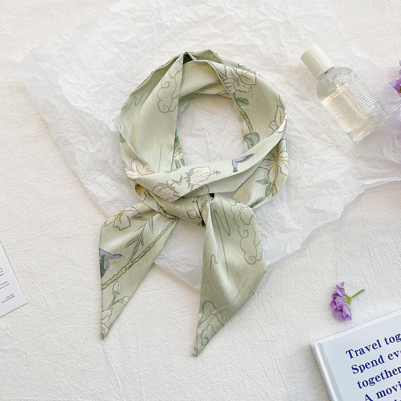 Bias Cut Silk Scarf with Slanted Ends - Neck Scarf, Fashion Accessory for Daily Use