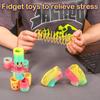 12PCS Children's Colorful Spring Ring Toys Mini Smiling Face Elastic Rainbow Ring Magic Toys Children's Birthday Party Gifts