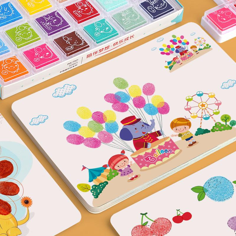 Portable Finger Painting & Coloring Book for Kids and Toddlers: Art Enlightenment Album