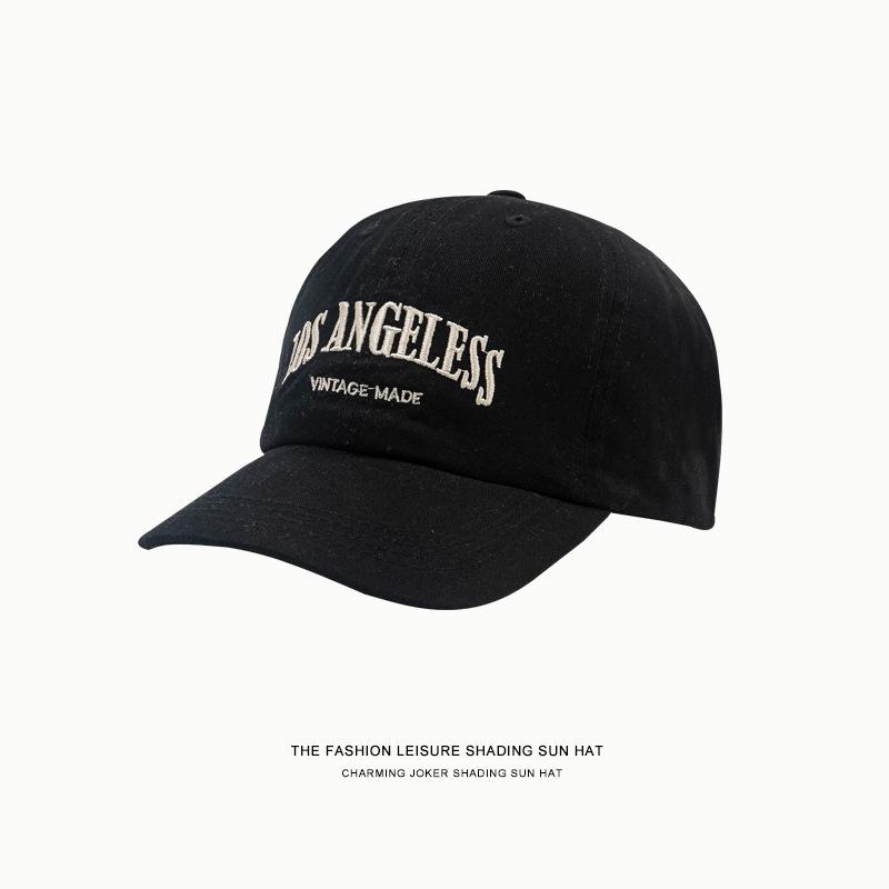 Cappello ricamato vintage lavato cappellino da baseball alla moda con visiera curva cappello parasole con parte superiore morbida cappello americano