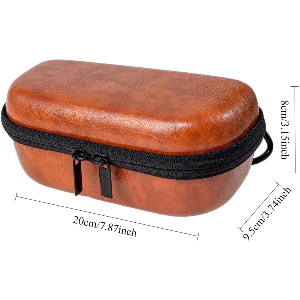 Sac de Rangement Portable pour Lunettes Intelligentes RayBan Meta Wayfarer Boîte de Transport Rigide avec Boucle Étui en Cuir PU Anti-Chute black
