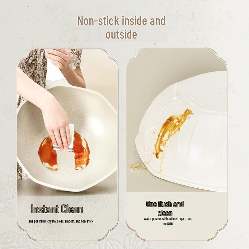 Wenlunshan 32cm Titanium Alloy Wok - Maifan Stone Style