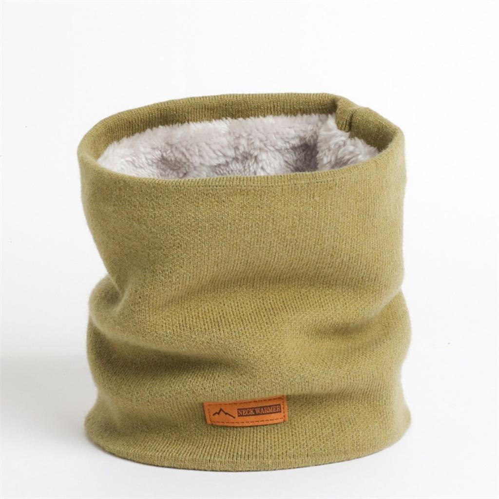 Solid Color, Knitted Scarf, Men's and Women's, Autumn and Winter, Pullover, Neck Protector, Thickened, Warm Neck Cover, Scarf, Outdoor