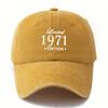 Gorra de Béisbol de Moda con 1971 Impreso, Gorra de Camionero para Exteriores con Visera Curva