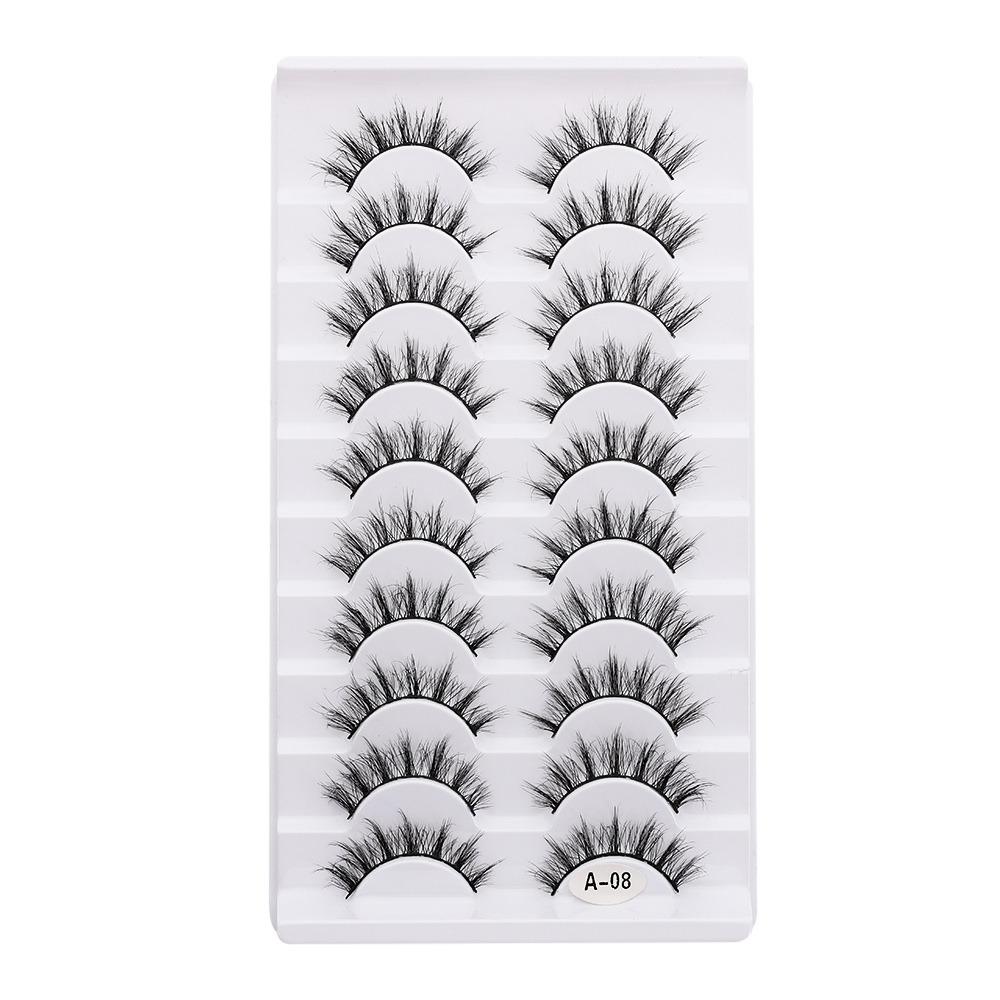 Thick Long False Eyelashes Fluffy Wispies Lashes Beauty Makeup Eyelashes Extension Tools  Woman