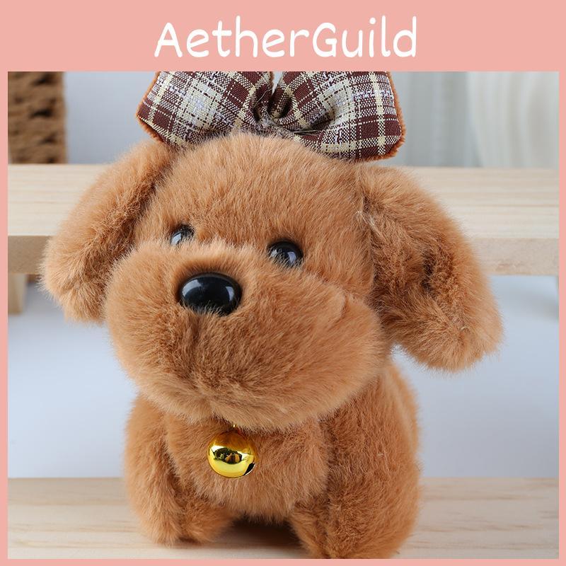 Bow Dog Bell Cute Plush Doll Keychain For Bag Decoration And Gift Collectors