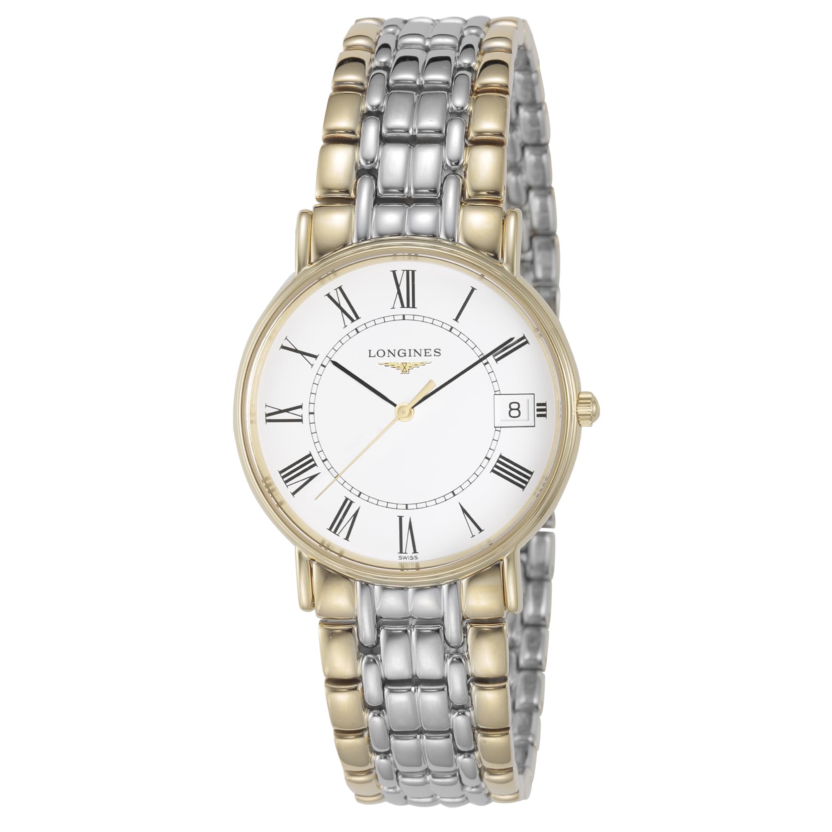 

Watch PRESENCE Quartz Waterproof for Daily Use Sapphire Glass White Dial Stainless Steel Silver x Gold [Longines] Men s L4.819.2.11.7 [Used] білий