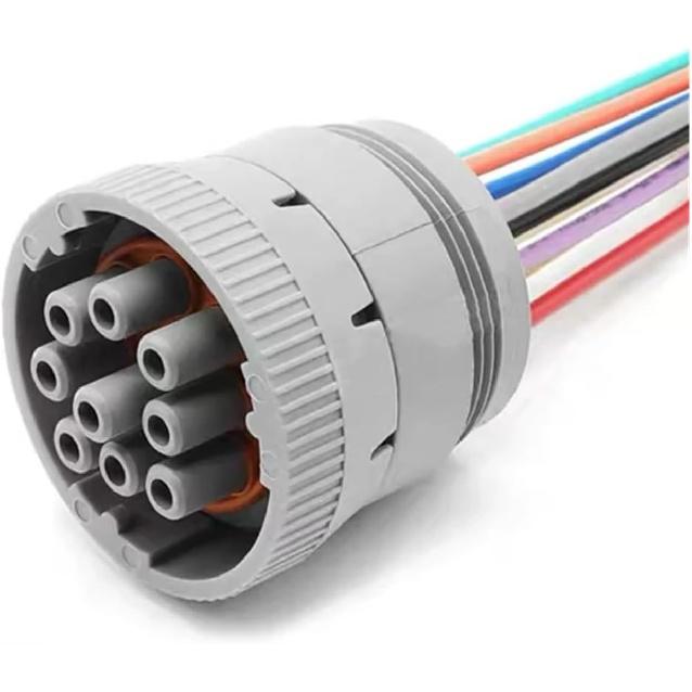 

Automotive Electrical connectors 9 Pin De*UTS*ch New R/OH/S Auto Electronic Connector Diagnosctic Tool Circular Grey Wiring Harness HD16-9-96S 1 Pc with 15cm 18AWG