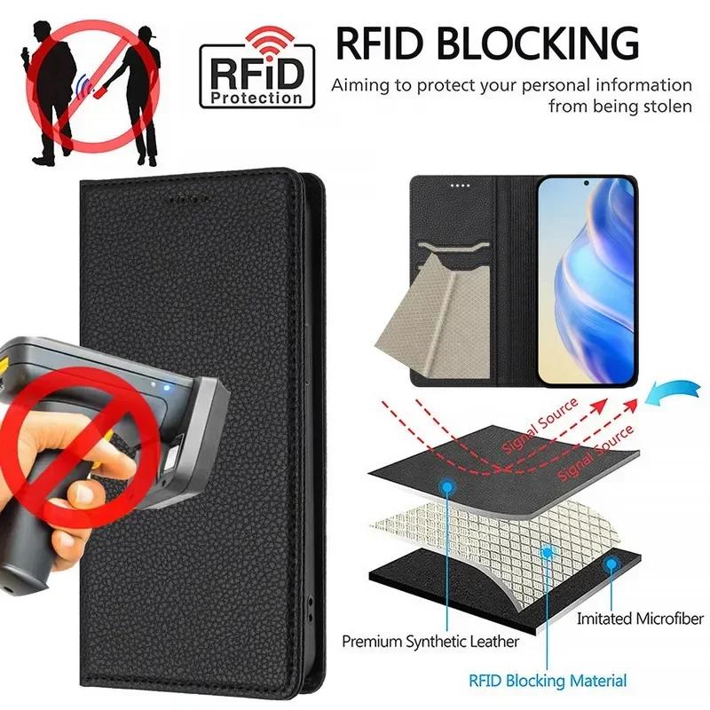 HONOR 200 SMART 5G RFID Flip Case Magnet Leder Buch Coque Für Huawei Honor 200 Pro Brieftasche Funda Honor 200 Lite Luxus Hülle