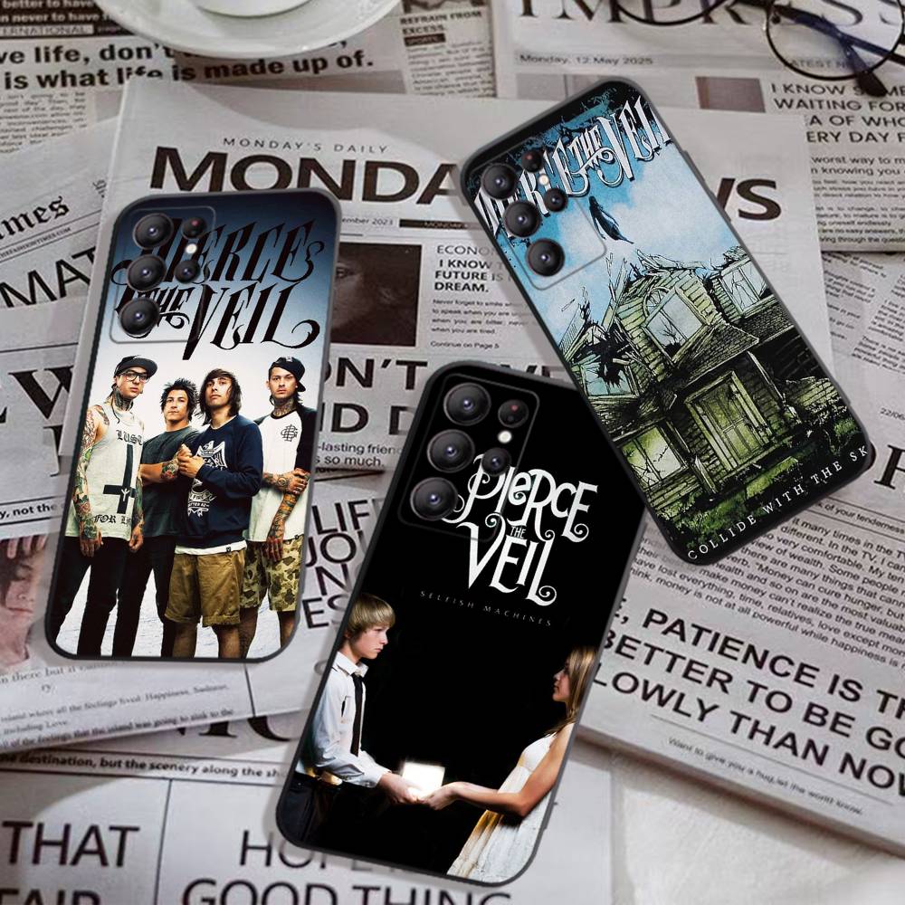 Band Pierce The Veil Band Phone Case For Samsung S 24 Fe 25 Ultra Plus 20 Lite 21 30 22 23 24 22 Ultra 5G Fundas
