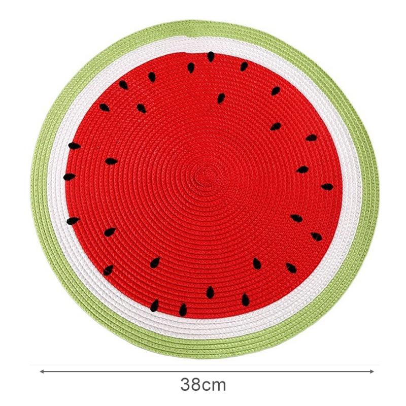 

4PC,Round Woven Nordic Style Nonslip Placemat Coaster Insulation Padding Mug Cup Table Mat Home Decor Napkin Kitchen Accessories 4PCS&Round