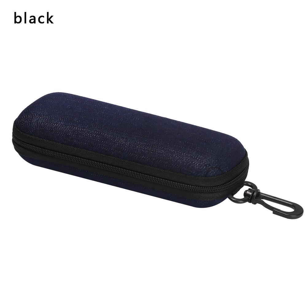 1Pc Fashion Portable Glasses Box Denim Fabric With Zipper Sunglasses Reading Glasses Protection Case Crush Resistance Container