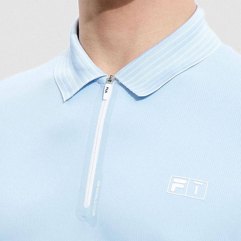 FILA Striped Golf Elite Short Sleeve Polo Shirt Men tops Navy-Blue A11M335108F-LB