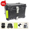 Boîte de Casque de Moto - OEM - 55L - Alliage d'aluminium - Étanche - Noir