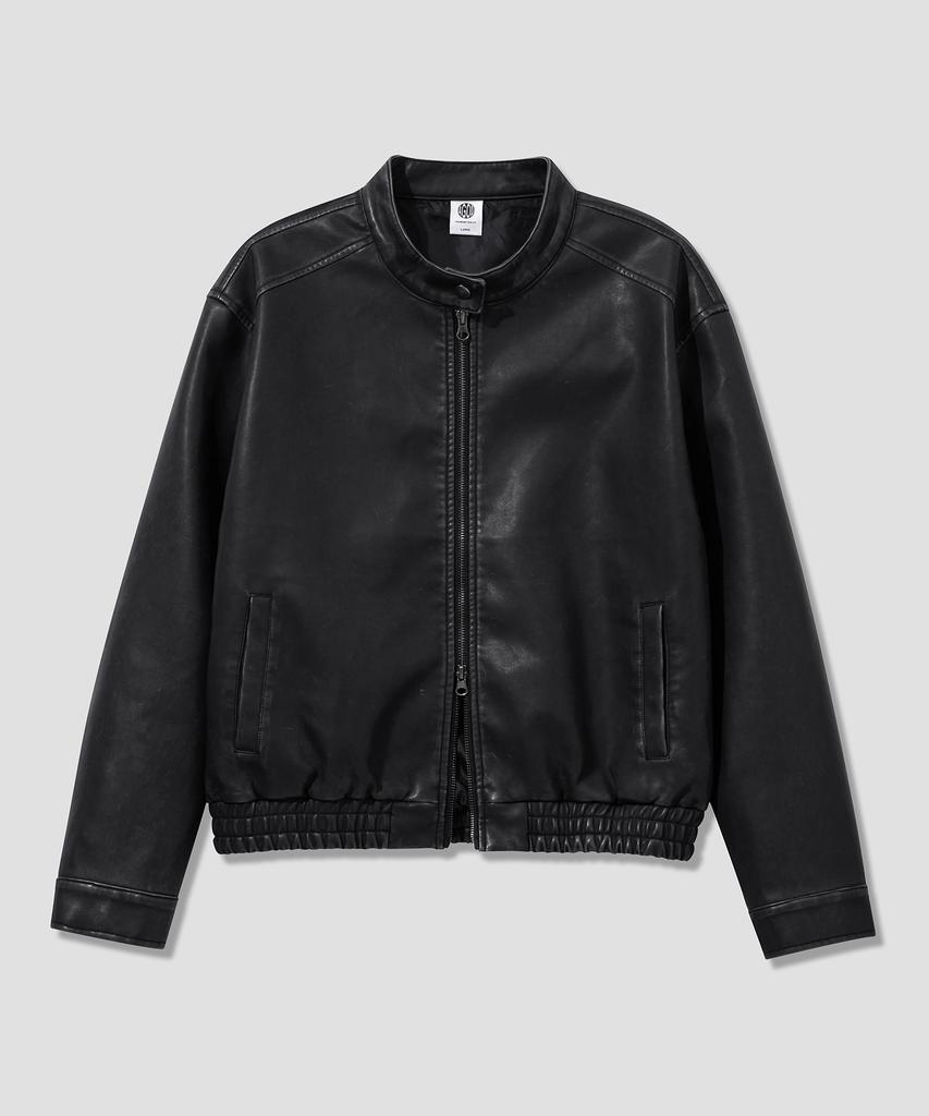 AGOD Vintage Leather Biker Blouson [Black]