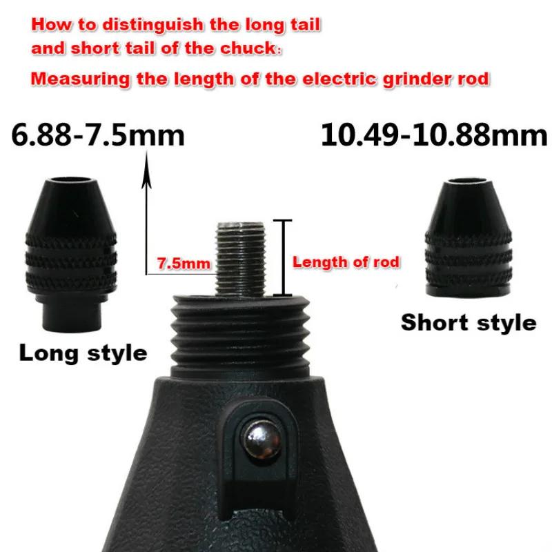 Neues 0,3-3,2 mm Mehrfach-Bohrfutter schlüssellos für Dremel Rotationswerkzeuge Schlüssellose Bohrfutter-Adapter-Konverter Universelles Mini-Bohrfutter