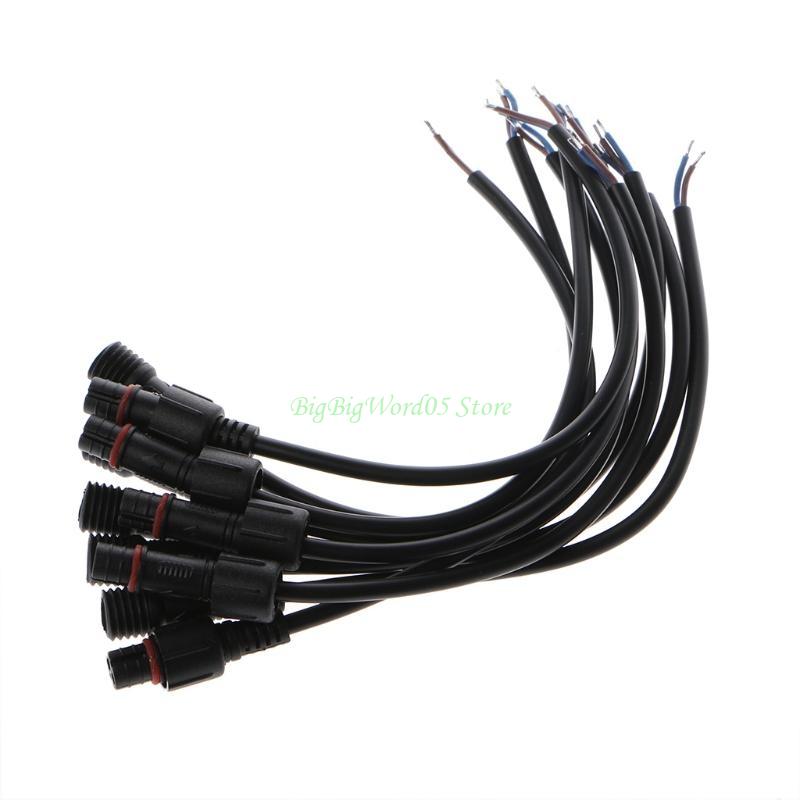 24TE 5 Pairs 2 Pin Male To Female Connector Waterproof Cable For Single Color LED Str