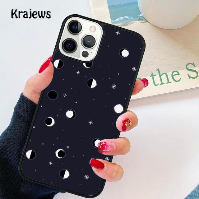 

Арт Пиксель Аниме Луна Эстетика Мягкий Чехол Для Телефона Для iPhone 17 Air 16 15 14 Max Plus 11 12 13 Pro Max Чехол Для Телефона Fundas iPhone 13