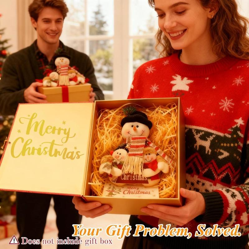 

Новый 12-дюймовый плюшевый снеговик-декор 2025 - Мягкое настольное зимнее украшение для офиса/дома, Праздничный рождественский центральный элемент с